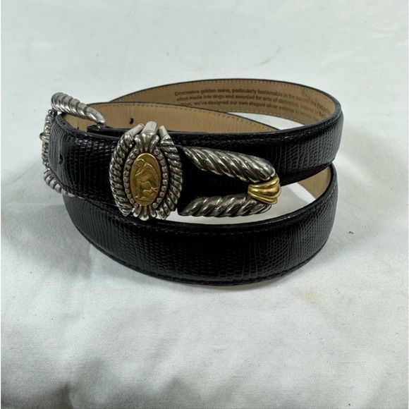 Brighton Black Belt with Gold and Silver Details 30 inch in middle max Len 35 main image 6